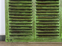 Very Large Vintage Wooden Shutter Screen Panel Garden Fence