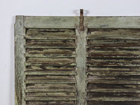 Very Large Vintage Wooden Shutter Screen Panel Garden Fence