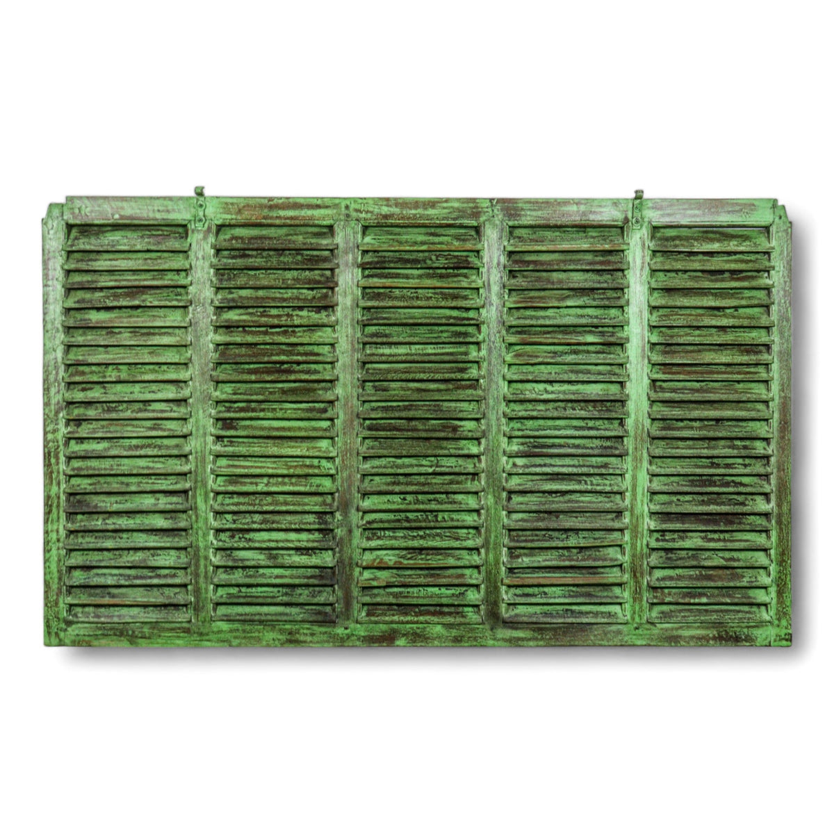 Very Large Vintage Wooden Shutter Screen Panel Garden Fence
