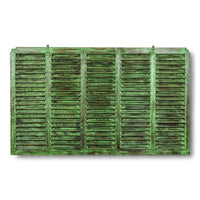 Very Large Vintage Wooden Shutter Screen Panel Garden Fence