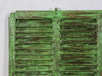 Very Large Vintage Wooden Shutter Screen Panel Garden Fence