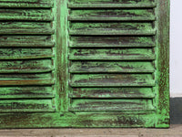 Very Large Vintage Wooden Shutter Screen Panel Garden Fence