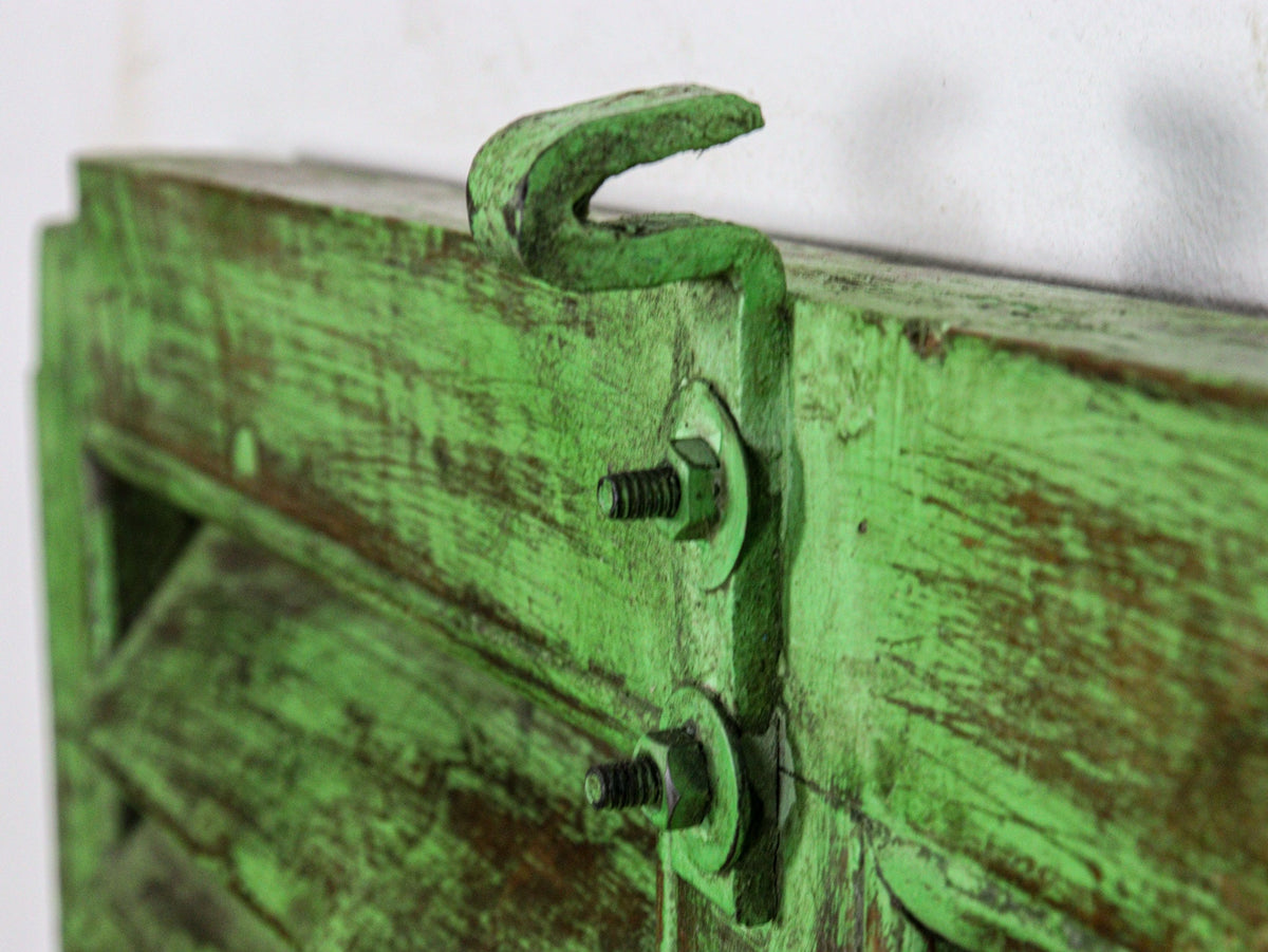 Very Large Vintage Wooden Shutter Screen Panel Garden Fence