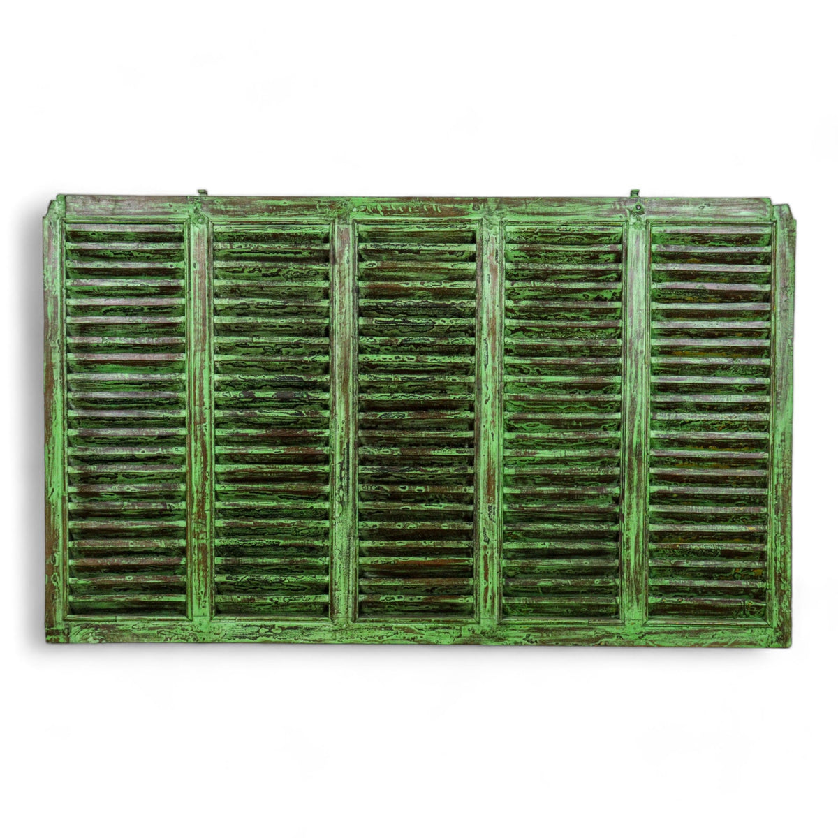 Very Large Vintage Wooden Shutter Screen Panel Garden Fence
