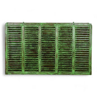 Very Large Vintage Wooden Shutter Screen Panel Garden Fence