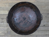 Hand Made Reclaimed Metal Kadai Fire Bowl Pit with Stand - 80cm