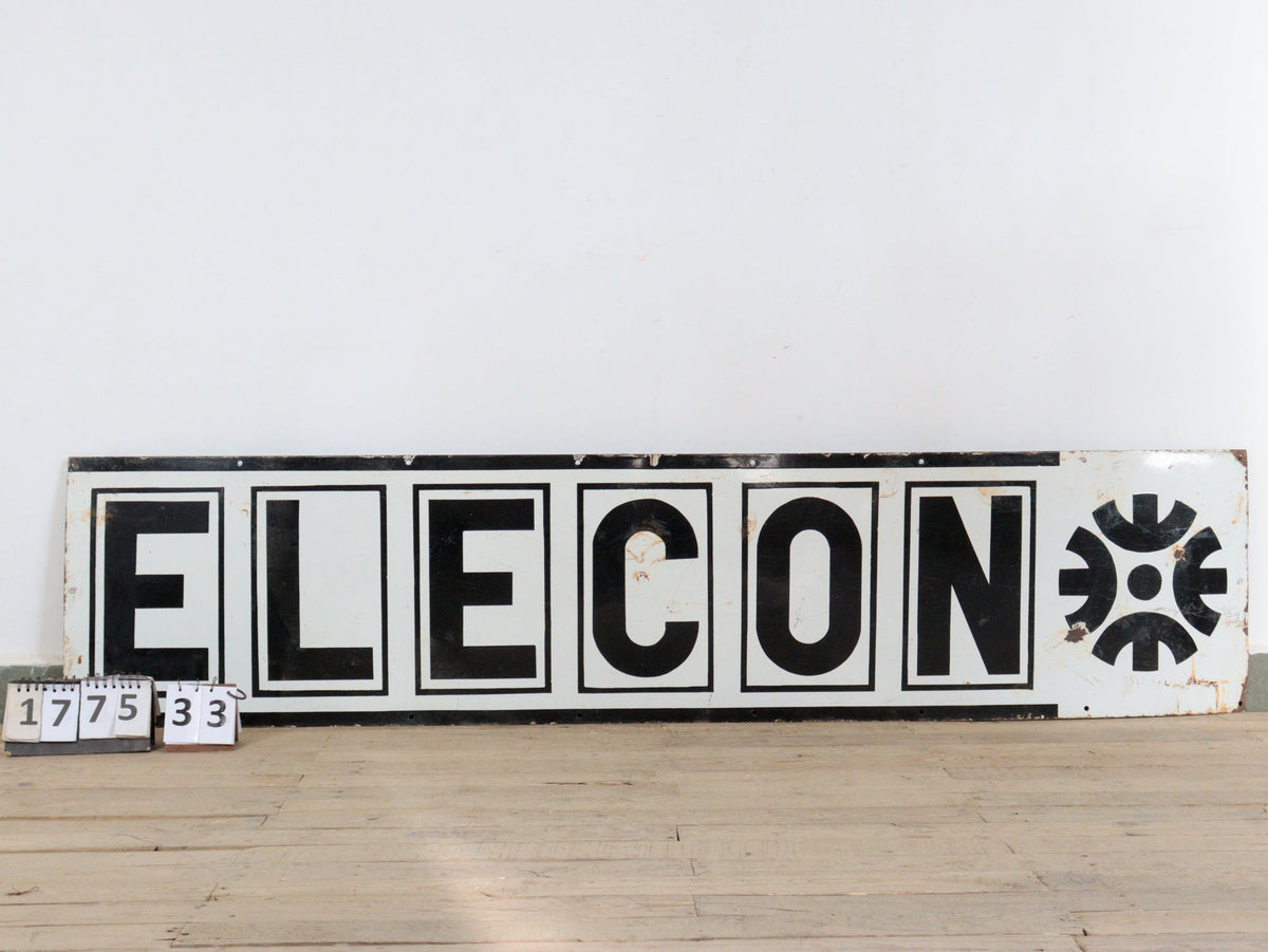 Very Large 200 cm 'ELECON' Vintage Enamel Sign