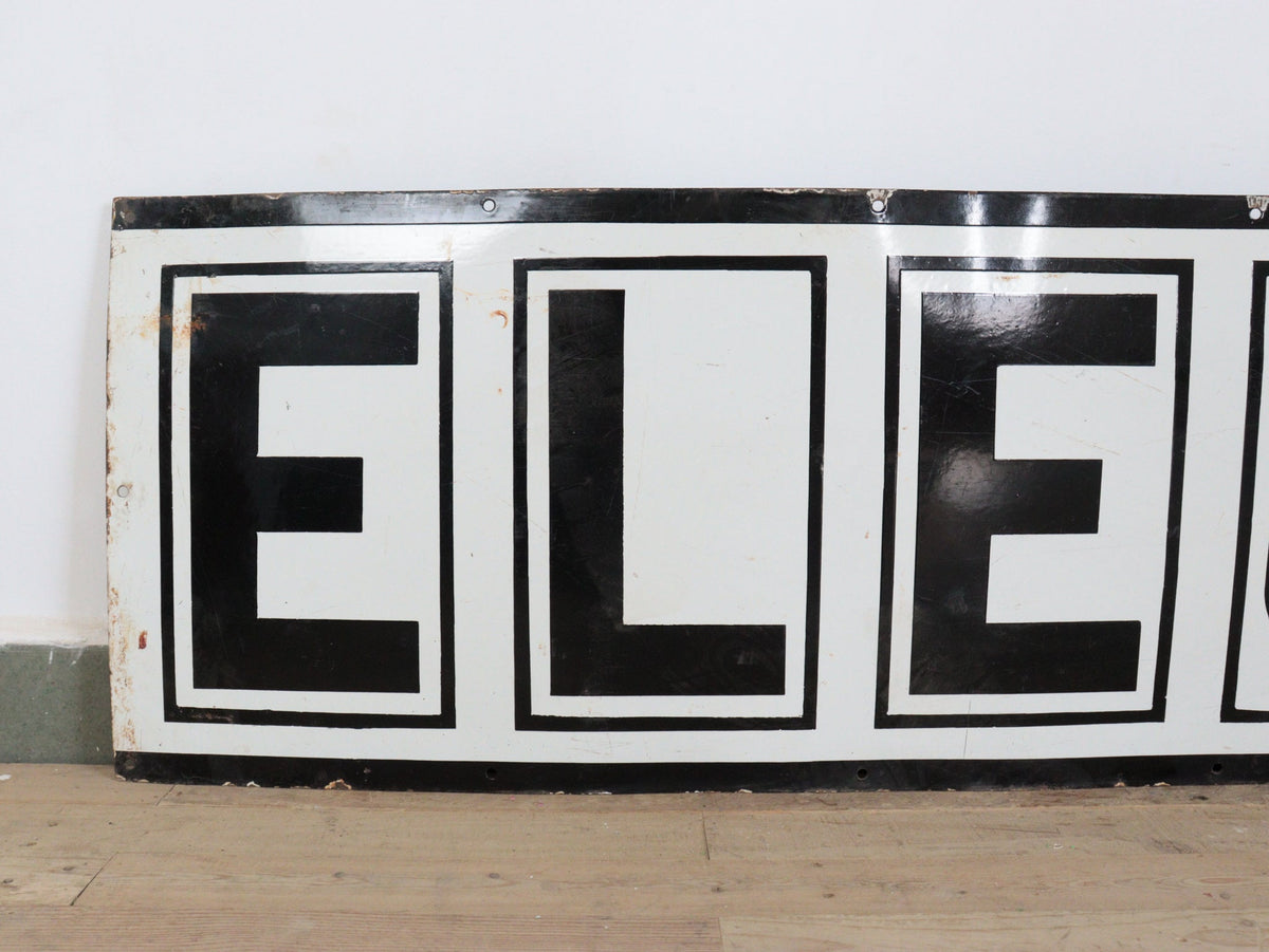 Very Large 200 cm 'ELECON' Vintage Enamel Sign