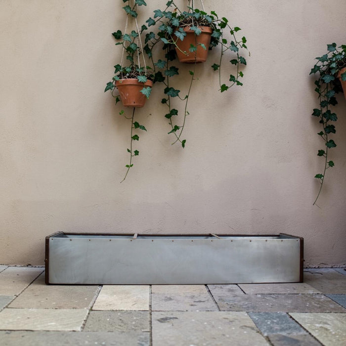 MILLWARDS® Handmade Vintage Style Galvanised Trough Planter - 6FT