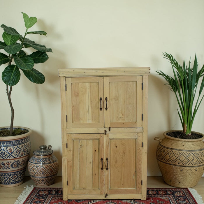 Vintage Rustic Bleached Kitchen Bathroom Cupboard Cabinet Storage