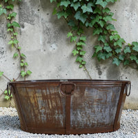 XL Rustic Vintage Metal Bath Planter