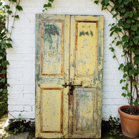 Pair of Antique Vintage Indian Doors Shutters