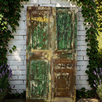 Pair of Antique Vintage Indian Doors Shutters