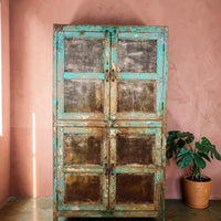 Large Vintage Rustic Wooden Cupboard Cabinet