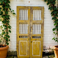Pair of Antique Vintage Indian Doors Shutters