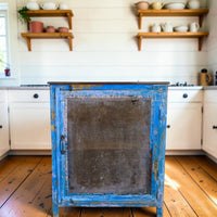 Vintage Painted Kitchen Island Cupboard Cabinet