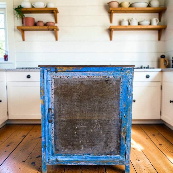 Vintage Painted Kitchen Island Cupboard Cabinet