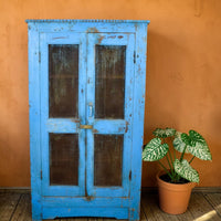 Vintage Rustic Wooden Cupboard Cabinet