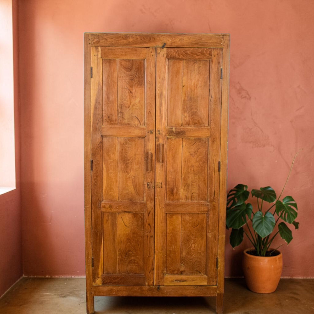 Vintage Wooden Rustic Cupboard Cabinet