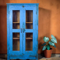 Vintage Rustic Wooden Cupboard Cabinet