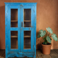 Vintage Rustic Wooden Cupboard Cabinet