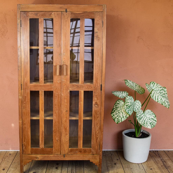 Vintage Rustic Wooden Cupboard Cabinet