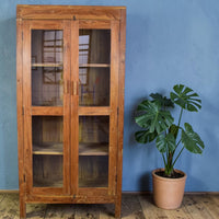 Vintage Rustic Wooden Cupboard Cabinet