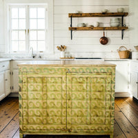 Vintage Painted Kitchen Island Cupboard Cabinet