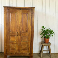 Vintage Wooden Rustic Fitted Interior Cupboard Cabinet
