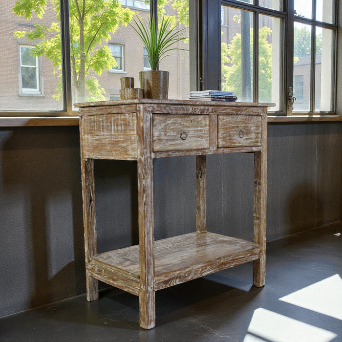 Vintage Wooden Table Kitchen Island Prep Table Drawers