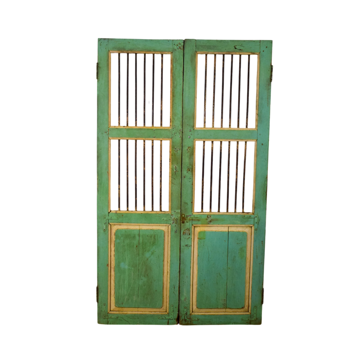 Pair of Antique Vintage Indian Doors Shutters