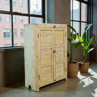 Vintage Rustic Bleached Kitchen Bathroom Cupboard Cabinet Storage