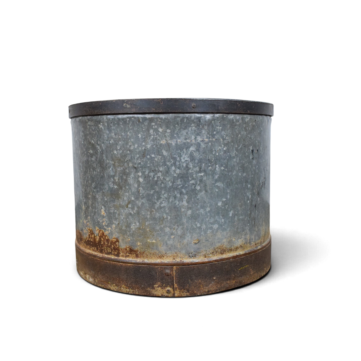 Original Vintage Large Galvanised Metal Planter