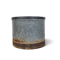 Original Vintage Large Galvanised Metal Planter