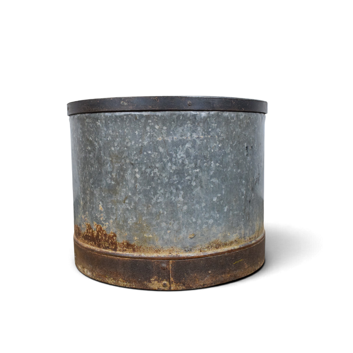 Original Vintage Large Galvanised Metal Planter